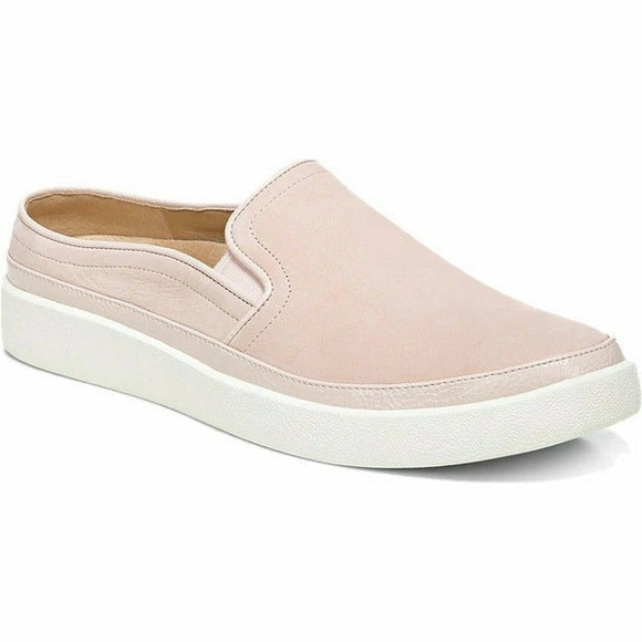 Vionic Effortless Pink Nubuck Leather Slip On Sneaker Mules Slides women Sz 8.5 - Picture 4 of 8